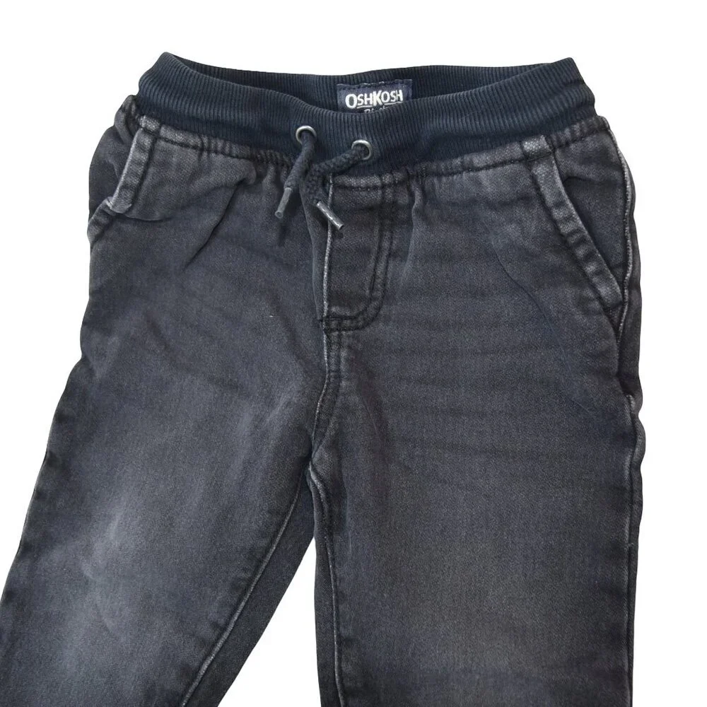 OshKosh B'gosh Faded Black Baby Jogger Jeans 18M Black Denim Pull-On Pants